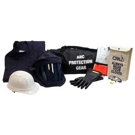 Arc Flash Jacket and Bib Kit, Navy, M MPN:AG-43-M