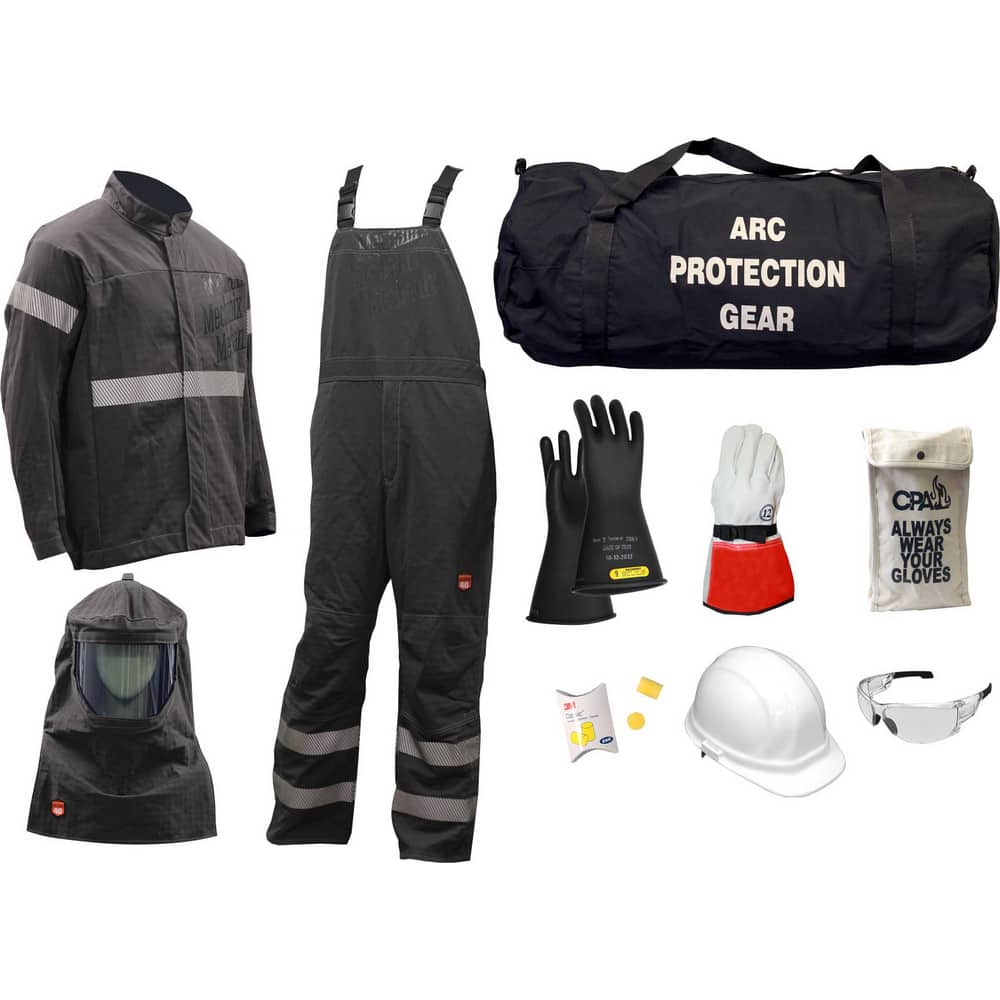 Arc Flash Clothing Kit: Size X-Large, Kevlar, Jacket & Bib Overalls MPN:AG40-GP-XL-11