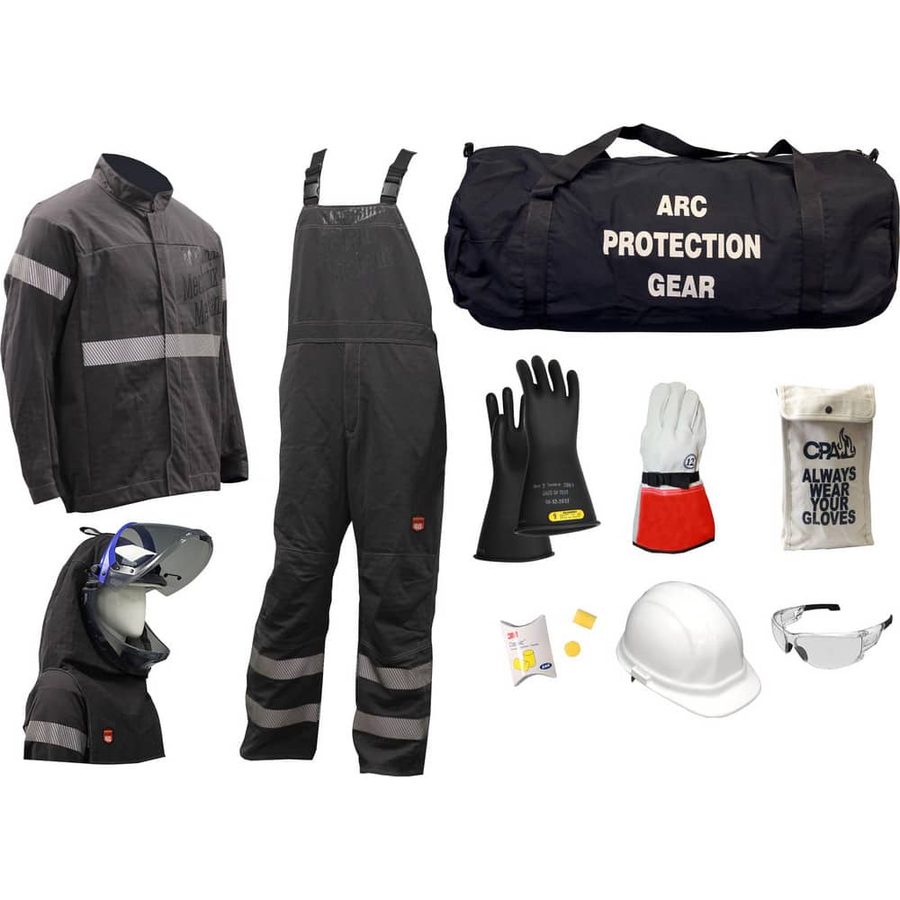 Arc Flash Clothing Kits, Garment Type: Jacket, Bib Overalls , Clothing Material: Kevlar , Clothing Color: Charcoal , Gear Bag Included: Yes  MPN:AG40GP4XLH3P11