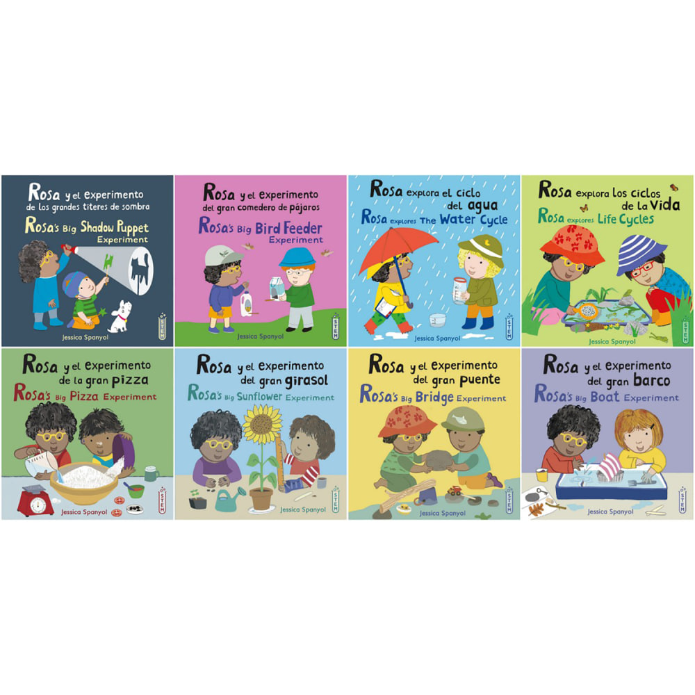 Childs Play Books Rosas Workshop Set 1 & 2, Bilingual Spanish/English, Set Of 8 Books MPN:CPY9781786289841