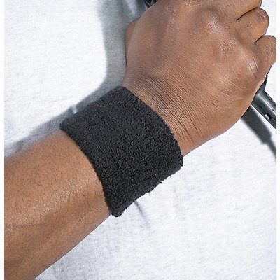 Wrist Swestband Black Universal PK2 MPN:6500