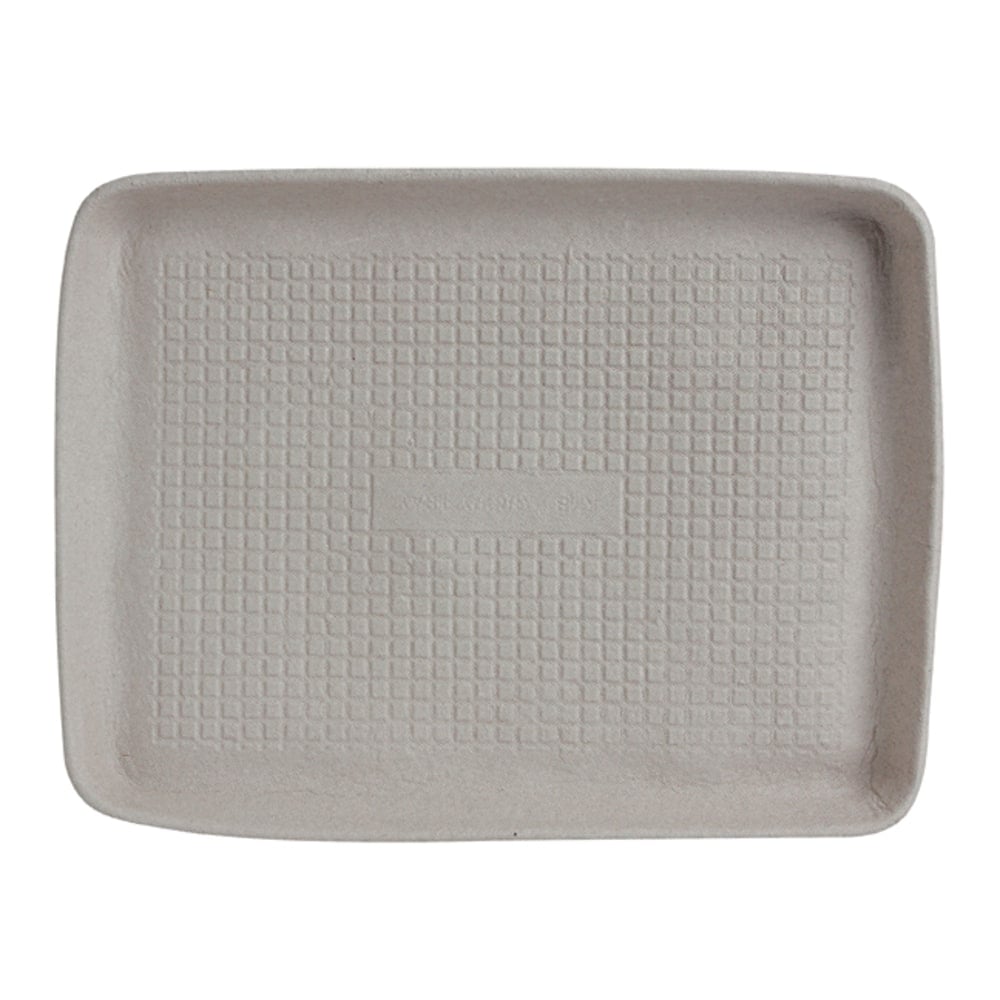 Chinet StrongHolder Rectangular Molded Fiber Food Trays, 9in x 12in, Beige, Pack Of 250 Trays MPN:HUH 20815