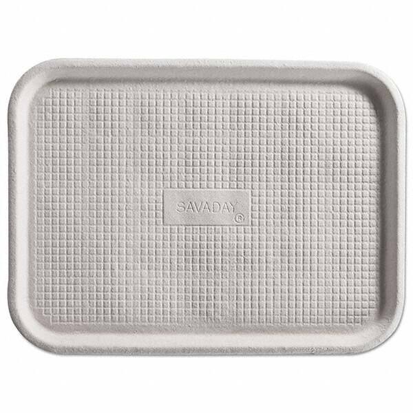 Savaday Molded Fiber Flat Food Tray, White, 12x16, 200/Carton MPN:HUH20803CT - Pkg Qty 200