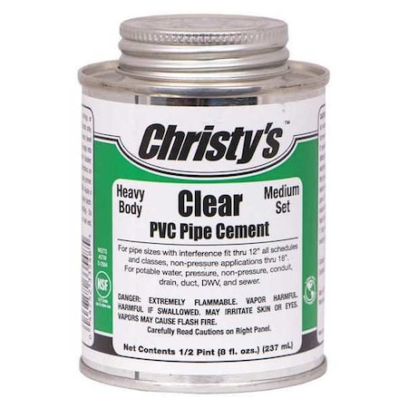 Pipe Cement, Clear, 8 oz. MPN:RH-HCLV-HP-24