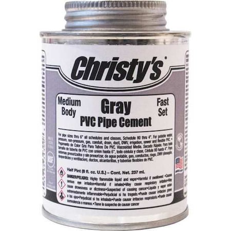 Pipe Cement, Gray, 8 oz. MPN:RH-MGLV-HP-24