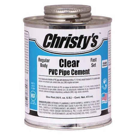 Pipe Cement, Clear, 16 oz. MPN:RH-RCLV-PT-12