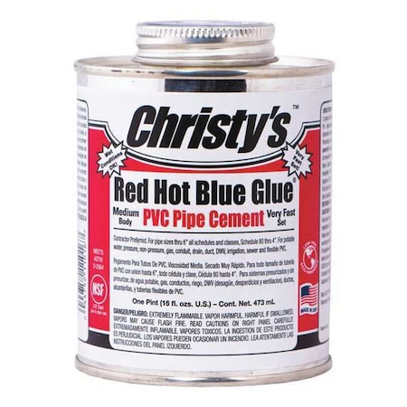 Pipe Cement, 16 fl oz, Blue MPN:RH-RHBV-PT-10