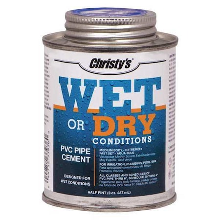 Pipe Cement, Aqua Blue, 8 oz. MPN:RH-WET-HP-24