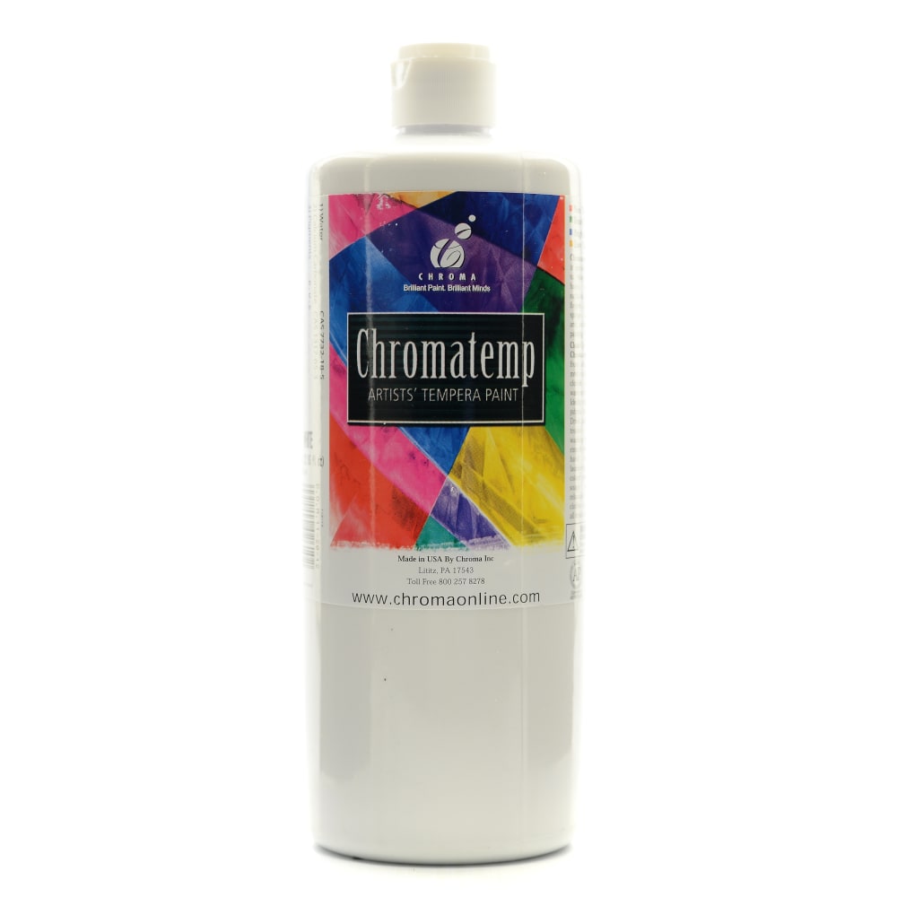 Chroma ChromaTemp Artists Tempera Paint, 32 Oz, White MPN:2610