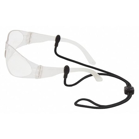 Eyewear Retainer, Black, Adjustable to 26 in Length, Nylon Rope, Loop Attachment MPN:12121100