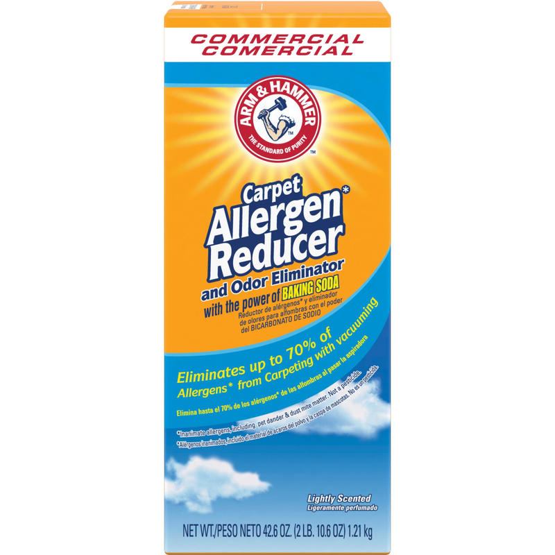 Arm & Hammer Commercial Carpet Allergen Reducer - 42.60 oz (2.66 lb) - 1 Each - White MPN:84113