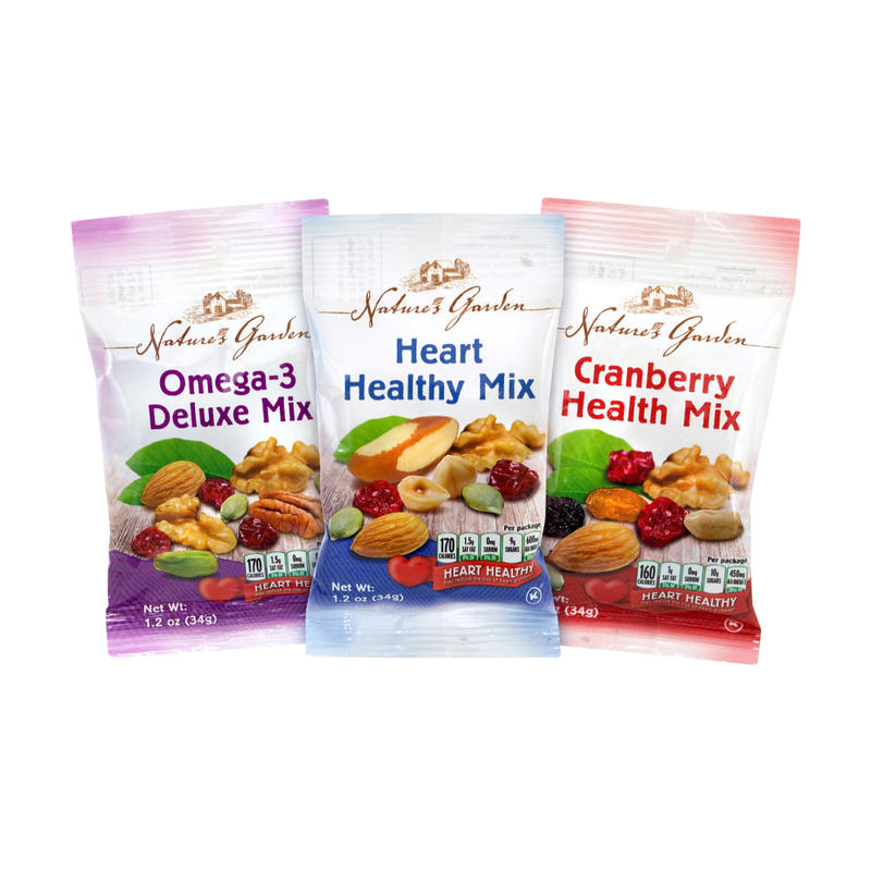 Natures Garden Healthy Snack Mix Variety Pouches, 1.2 Oz, Pack Of 50 Pouches MPN:8060