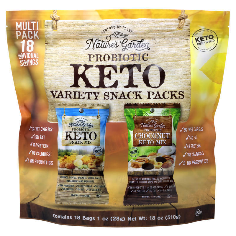 Natures Garden Keto Variety Snack Packs, 1 Oz, Pack Of 18 Bags MPN:8901