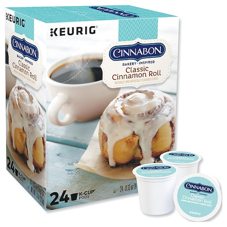 Coffee, Cinnamon Roll, Pod, Caffeinated, Ground, 7.92 oz, 24 PK MPN:6305