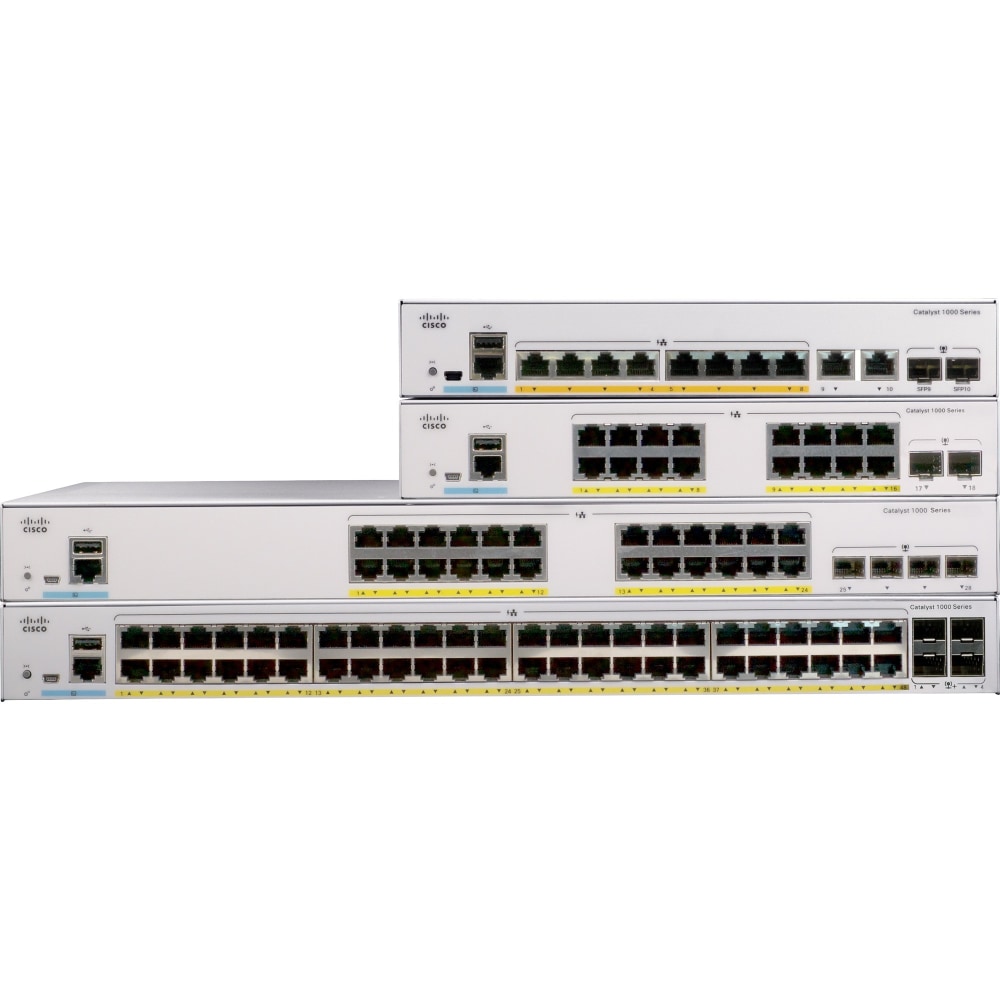Cisco Catalyst C1000-24FP-4G-L Ethernet Switch - 24 Ports - Manageable - 2 Layer Supported - Modular - C100024FP4GL MPN:C1000-24FP-4G-L