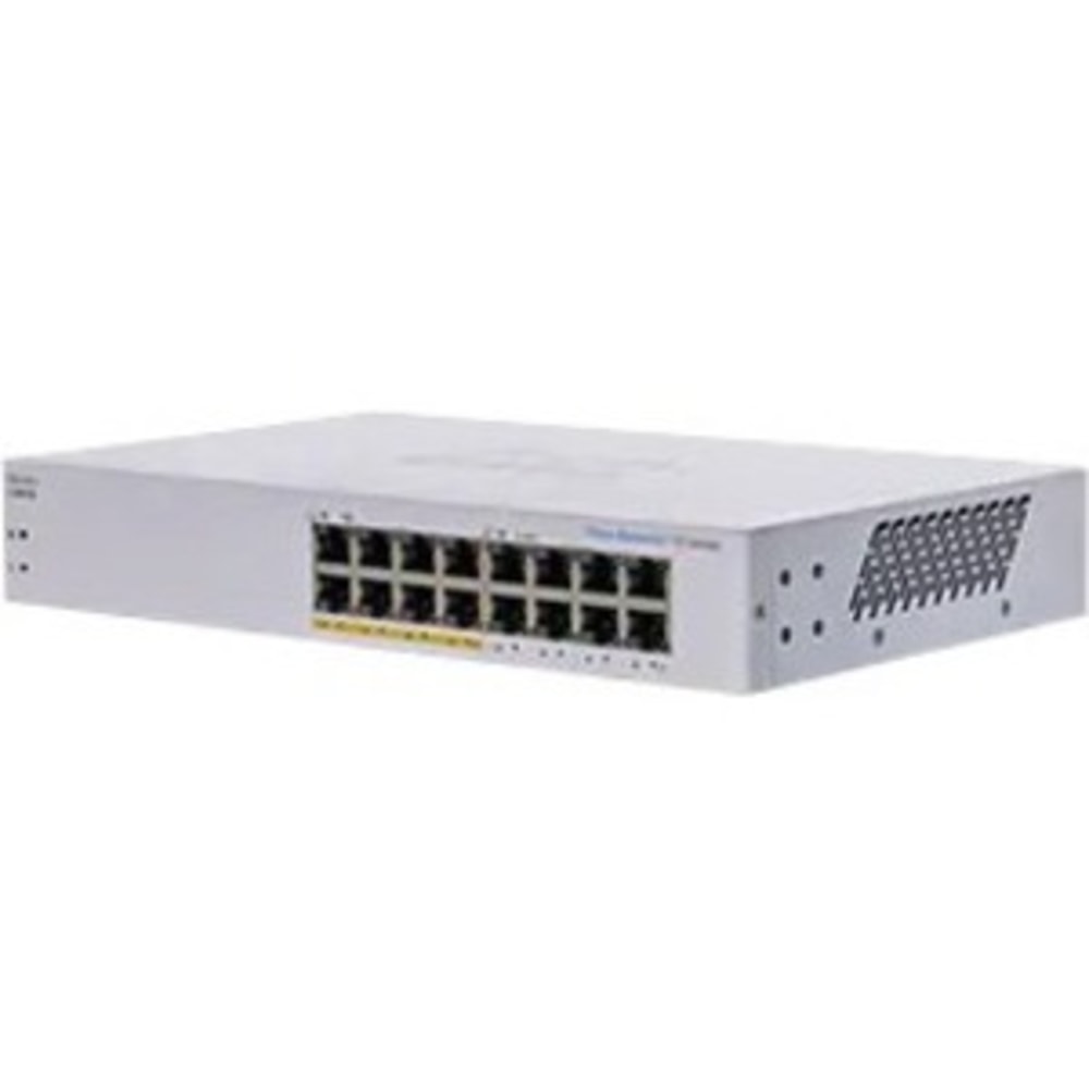 Cisco 110 CBS110-16PP Ethernet Switch - 16 Ports - 2 Layer Supported - 11.41 W Power Consumption - 64 W PoE Budget - CBS11016PPNA MPN:CBS110-16PP-NA