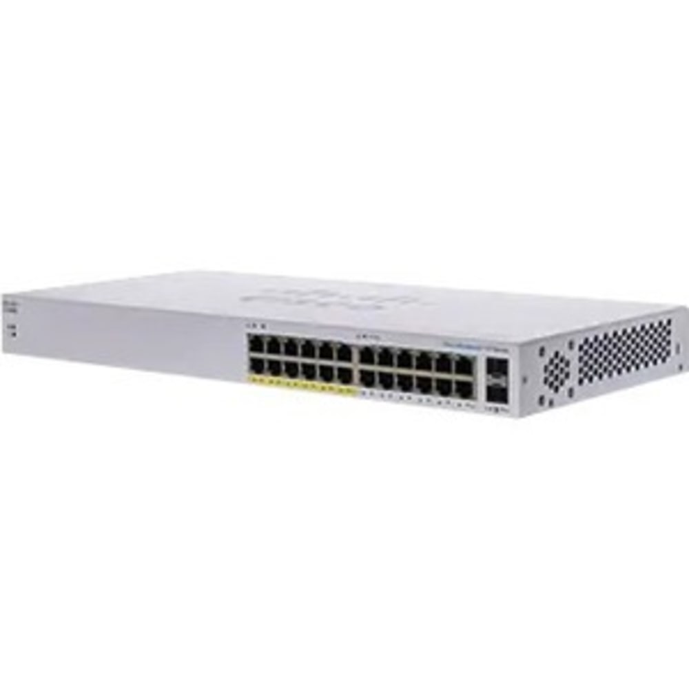 Cisco 110 CBS110-24PP Ethernet Switch - 24 Ports - 2 Layer Supported - Modular - 2 SFP Slots - 17.29 W Power Consumption - CBS11024PPNA MPN:CBS110-24PP-NA