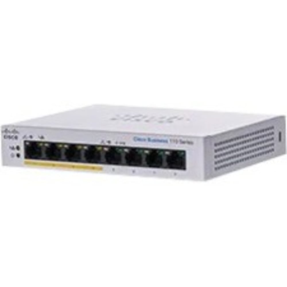 Cisco 110 CBS110-8PP-D Ethernet Switch - 8 Ports - 2 Layer Supported - 5.29 W Power Consumption - 32 W PoE Budget - CBS1108PPDNA MPN:CBS110-8PP-D-NA