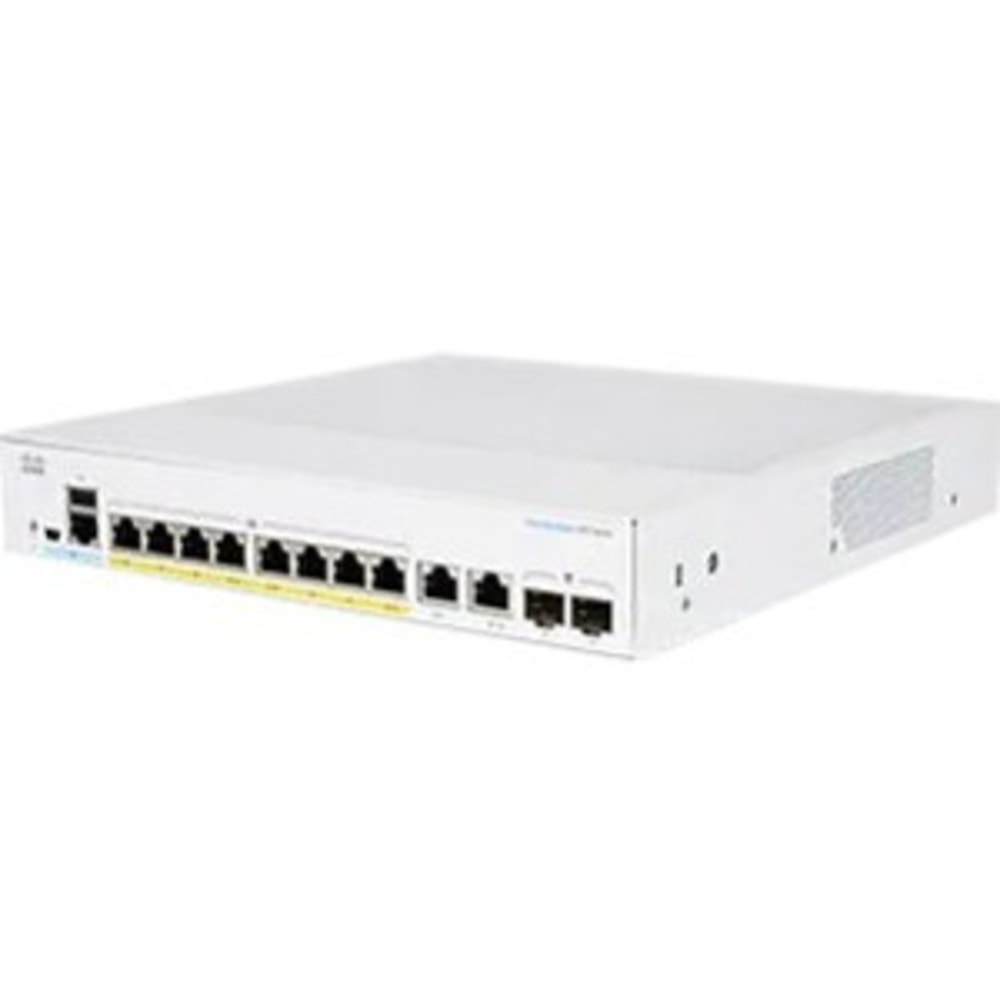 Cisco 350 CBS350-8P-2G Ethernet Switch - 10 Ports - Manageable - 2 Layer Supported - Modular - 2 SFP Slots - CBS3508P2GNA MPN:CBS350-8P-2G-NA