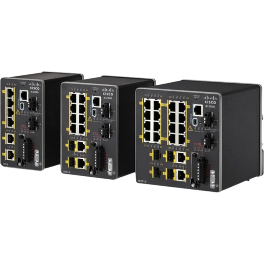Cisco IE-2000-16TC-G-N Ethernet Switch - 20 Ports - Manageable - Fast Ethernet, Gigabit Ethernet - 10/100Bas - IE200016TCGN MPN:IE-2000-16TC-G-N