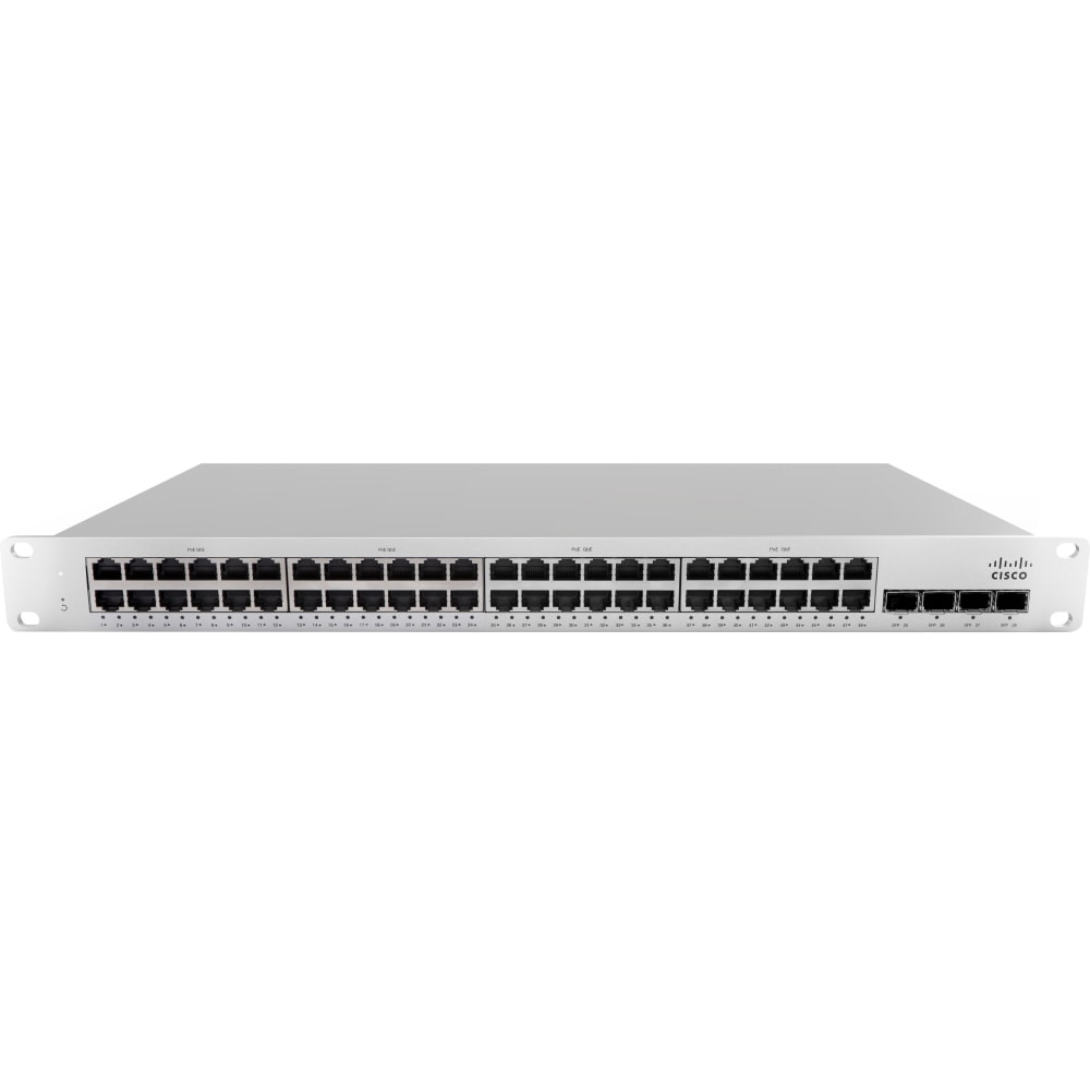 Meraki MS210-48-HW Ethernet Switch - 48 Ports - Manageable - 3 Layer Supported - Modular - 4 SFP Slots - MS21048HW MPN:MS210-48-HW
