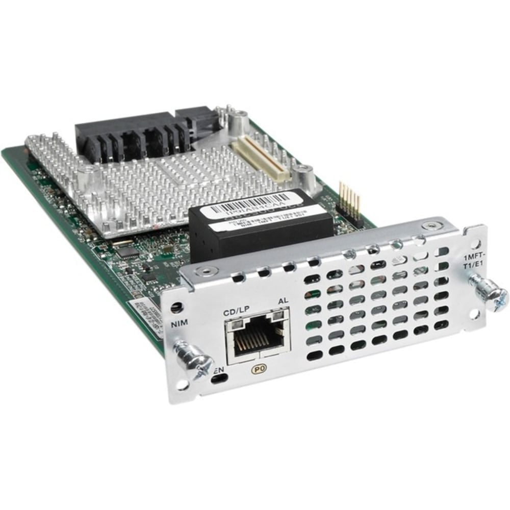 Cisco 1 port Multi-flex Trunk Voice/Clear-channel Data T1/E1 Module - For Voice, Wide Area Network - 1 x T1/E1 Network MPN:NIM-1MFT-T1/E1=