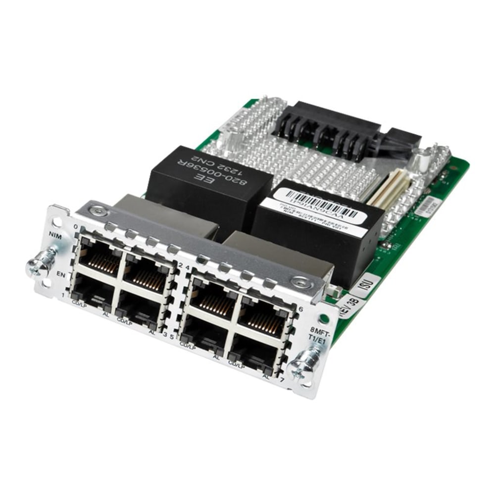 Cisco 8 port Multi-flex Trunk Voice/Channelized Data T1/E1 Module - For Wide Area Network, Voice - 8 x T1/E1 Network MPN:NIM-8CE1T1-PRI=