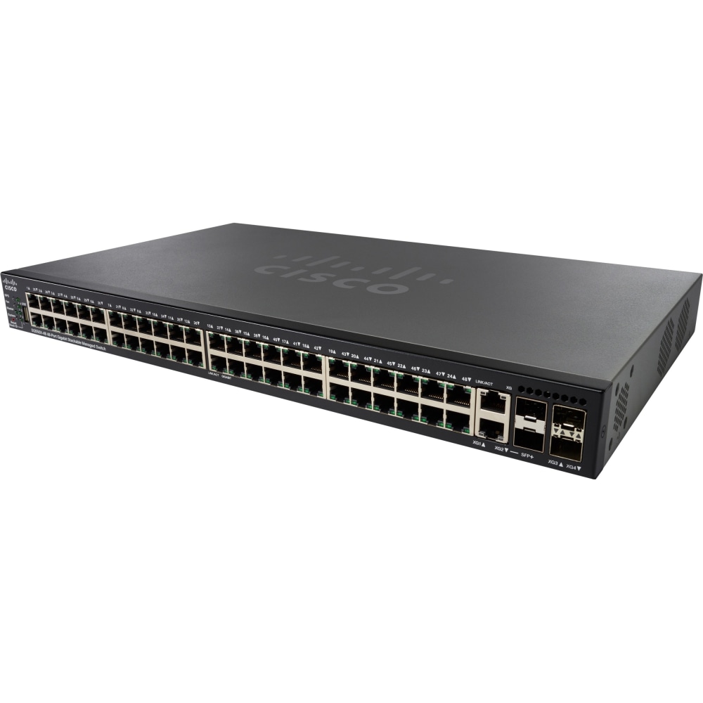 Cisco SG550X-48P Layer 3 Switch - 48 Ports - Manageable - Gigabit Ethernet - 3 Layer Supported - Modular - SG550X48PK9NA MPN:SG550X-48P-K9-NA