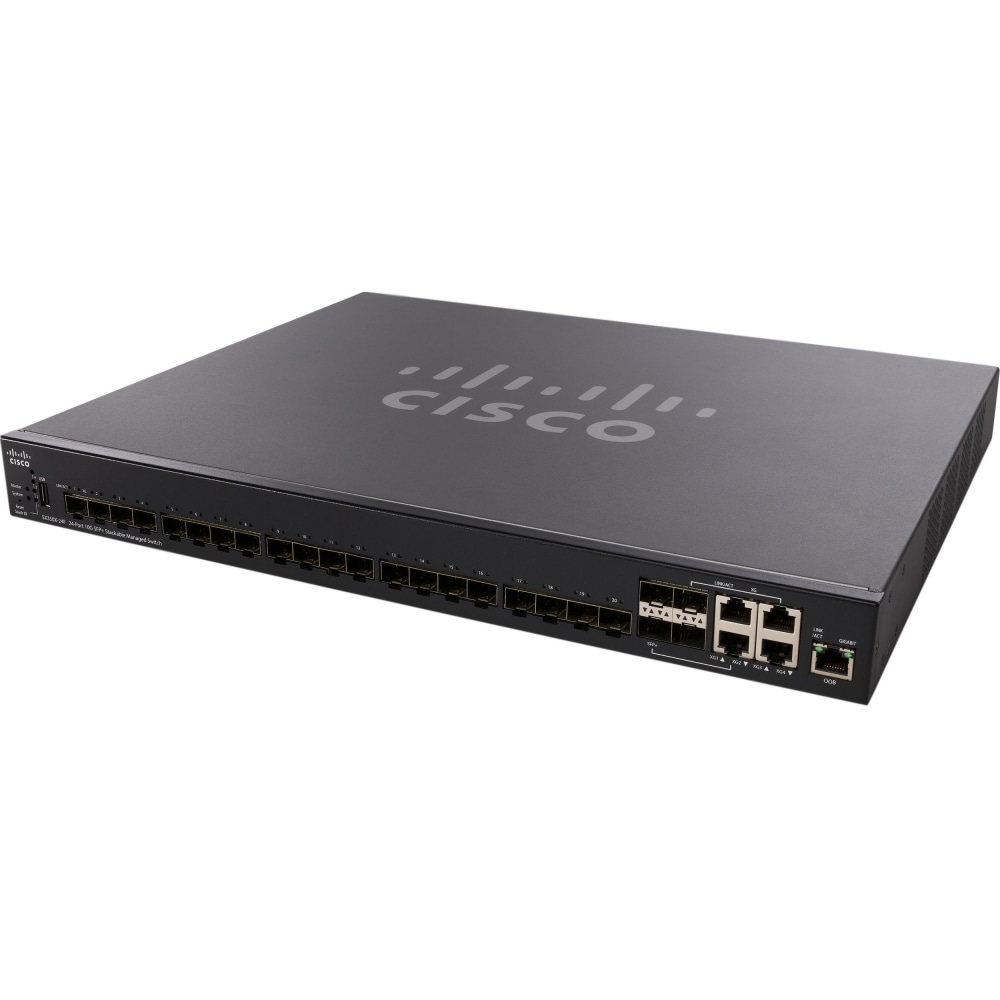 Cisco SX350X-24F 24-Port 10G SFP+ Stackable Managed Switch - 24 Ports - Manageable - 10 Gigabit Ethernet - SX350X24FK9NA MPN:SX350X-24F-K9-NA