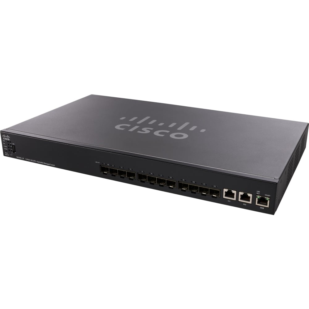 Cisco SX550X-12F 12-Port 10G SFP+ Stackable Managed Switch - 12 Ports - Manageable - 2 Layer Supported - SX550X12FK9NA MPN:SX550X-12F-K9-NA