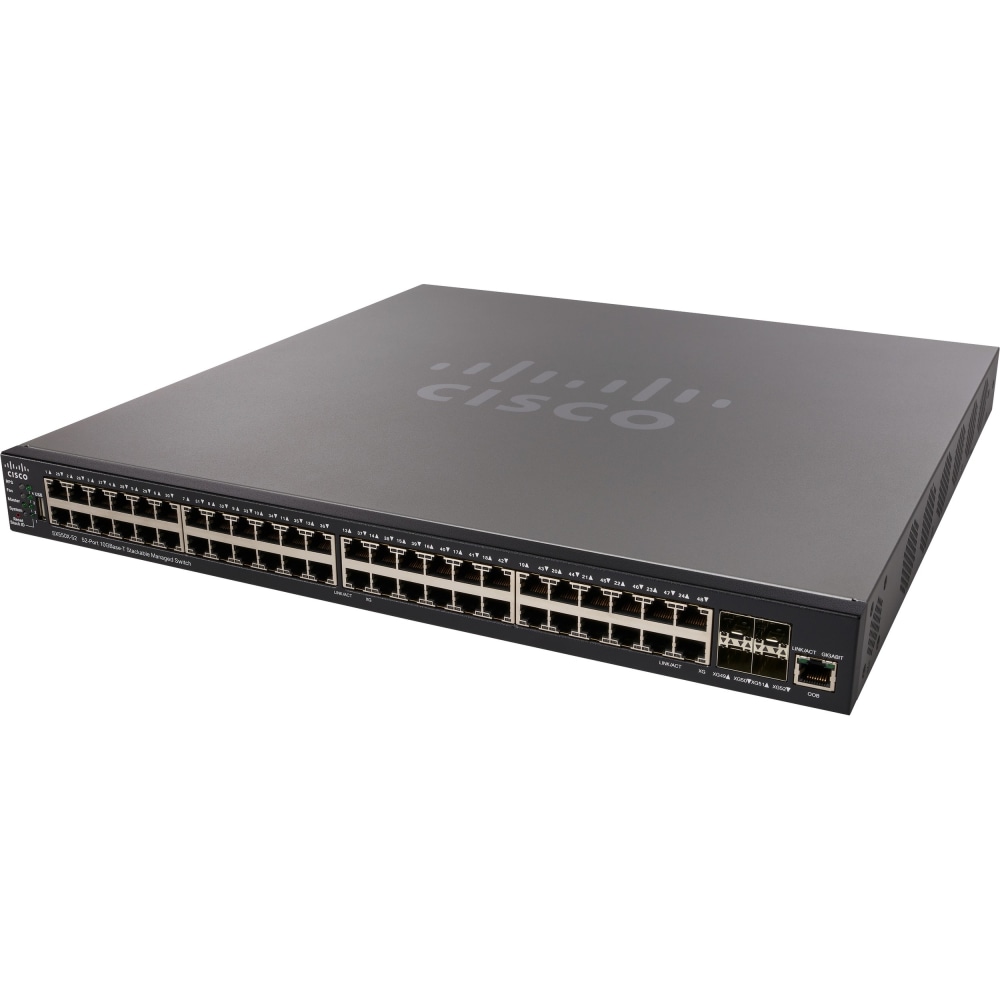 Cisco SX550X-52 52-Port 10GBase-T Stackable Managed Switch - 52 Ports - Manageable - 10 Gigabit Ethernet - SX550X52K9NA MPN:SX550X-52-K9-NA
