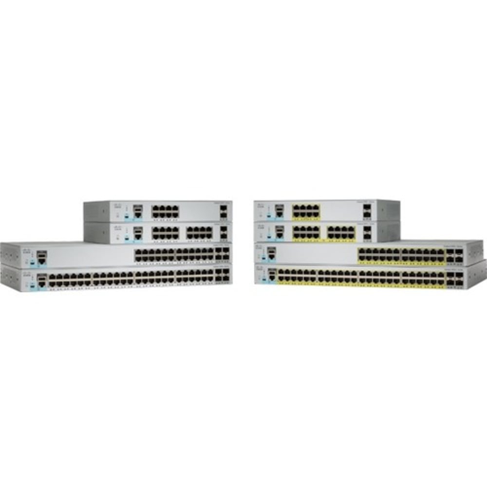 Cisco Catalyst 2960L-SM-8PS - Switch - L3 - smart - 8 x 10/100/1000 (PoE+) + 2 x Gigabit SFP (uplink) - desktop, rack-mountable - PoE+ (67 W) MPN:WS-C2960L-SM-8PS