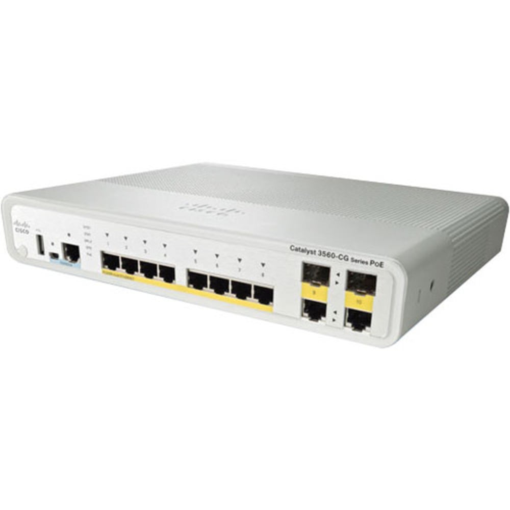 Cisco 3560C PD PSE Switch 8 GE PoE, 2x 1G Copper Uplink, IP Base - 8 Ports - Manageable - Gigabit Ethernet - WSC3560CPD8PTS MPN:WS-C3560CPD-8PT-S