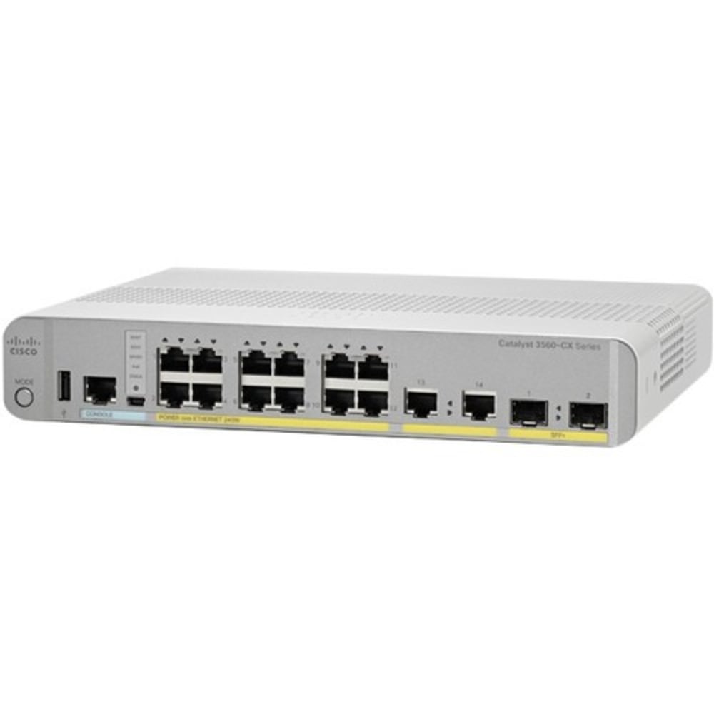 Cisco 3560CX-12PC-S Layer 3 Switch - 12 Ports - Manageable - 10/100/1000Base-T, 1000Base-X - 3 Layer Supported - WSC3560CX12PCS MPN:WS-C3560CX-12PC-S