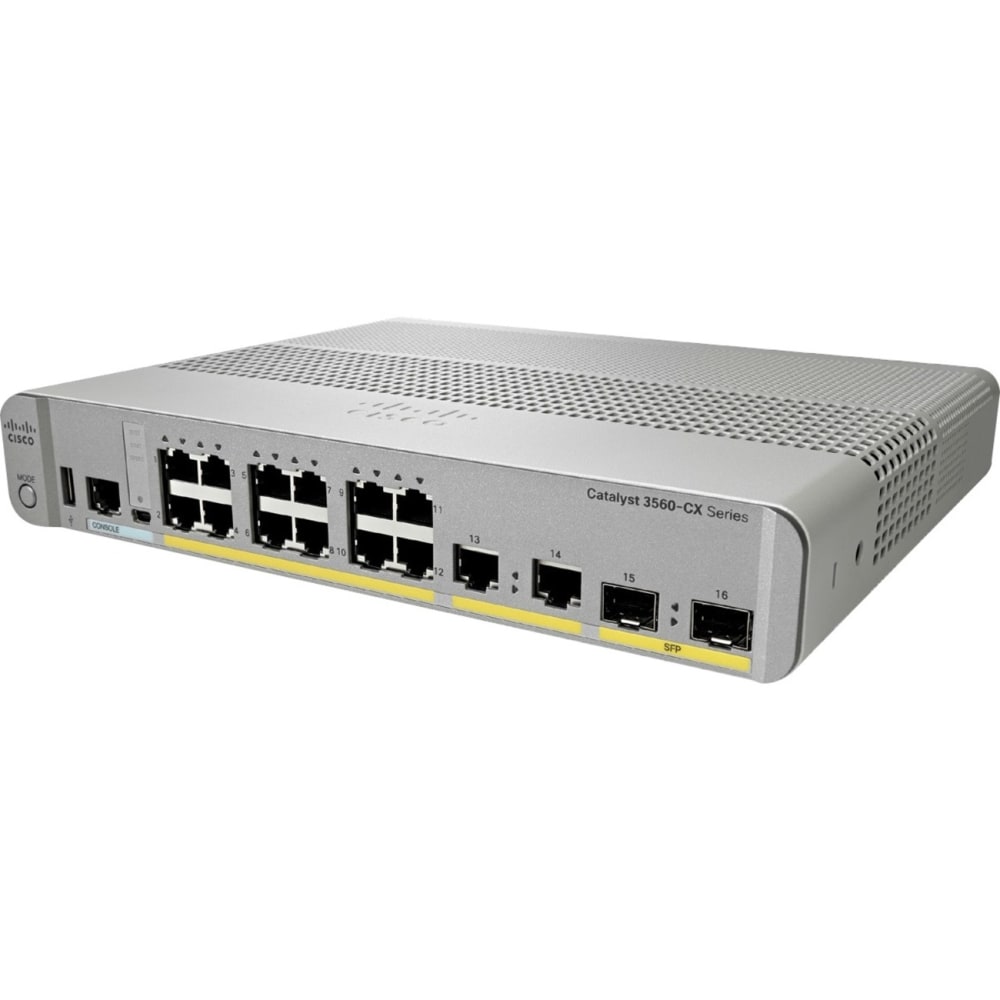 Cisco 3560CX-12PD-S Layer 3 Switch - 12 Ports - Manageable - 10/100/1000Base-T, 1000Base-X - 3 Layer Supported - WSC3560CX12PDS MPN:WS-C3560CX-12PD-S