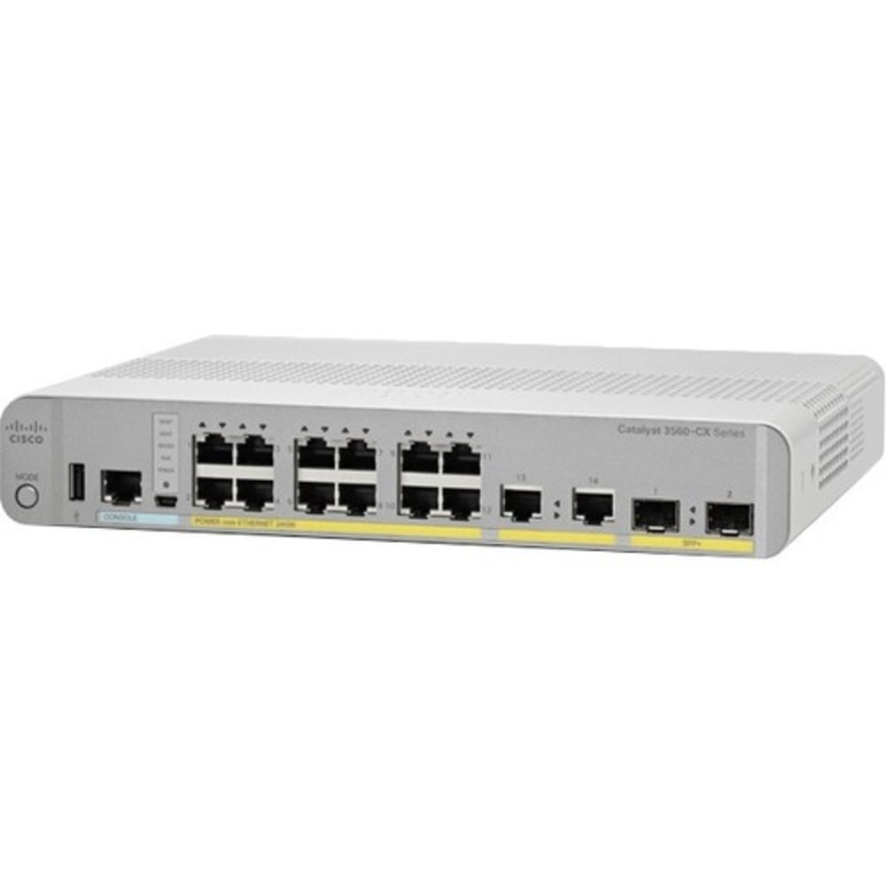 Cisco Catalyst 3560CX-8PT-S Switch - 10 Ports - Manageable - Gigabit Ethernet - 10/100/1000Base-TX - Twisted Pair - Rail-mountable, Rack-mountable MPN:WS-C3560CX-8PT-S