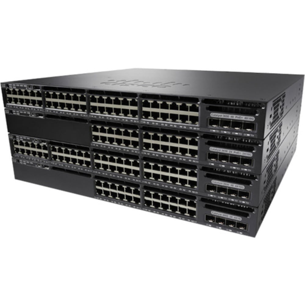 Cisco Catalyst 3650-48P Layer 3 Switch - 48 Ports - Manageable - 10/100/1000Base-T - 4 Layer Supported - WSC365048PQS MPN:WS-C3650-48PQ-S