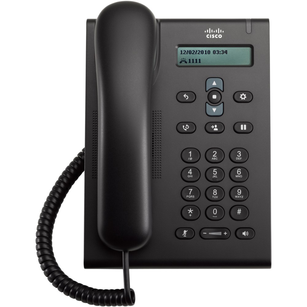Cisco 3905 IP Phone - Corded - Wall Mountable, Desktop - Charcoal - 1 x Total Line - VoIP - 2 x Network (RJ-45) - PoE Ports MPN:CP-3905=