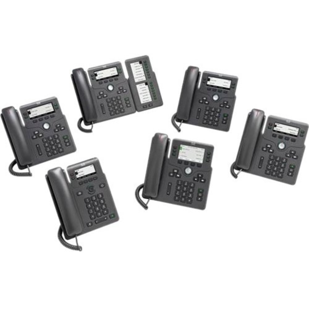 Cisco 6871 IP Phone - Corded - Corded/Cordless - Wi-Fi - Wall Mountable - Charcoal - 6x Total Line - VoIP - CP68713PCCK9 MPN:CP-6871-3PCC-K9=