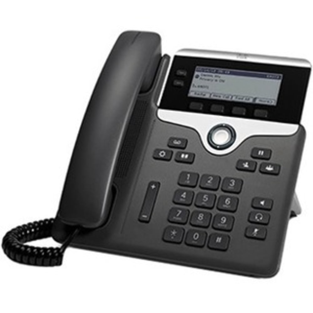 Cisco 7821 IP Phone - Corded - Wall Mountable - Charcoal - 2 x Total Line - VoIP - 3.5in - User Connect License - 2 x Network (RJ-45) - PoE Ports MPN:CP-7821-K9=