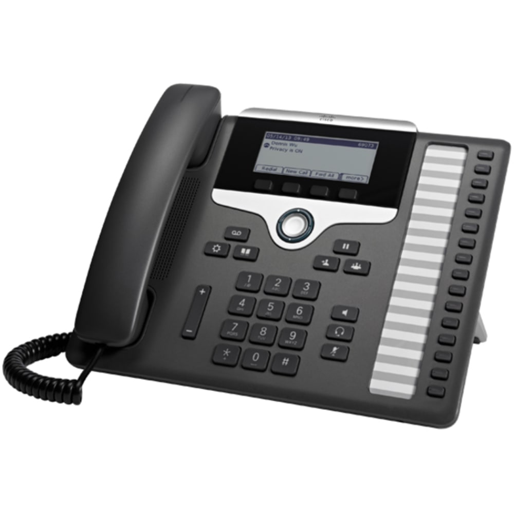 Cisco 7861 IP Phone - Corded - Wall Mountable - Charcoal - 16x Total Line - VoIP - 3.5in - Enhanced User Connect License - 2xRJ45 - PoE Ports MPN:CP-7861-K9=