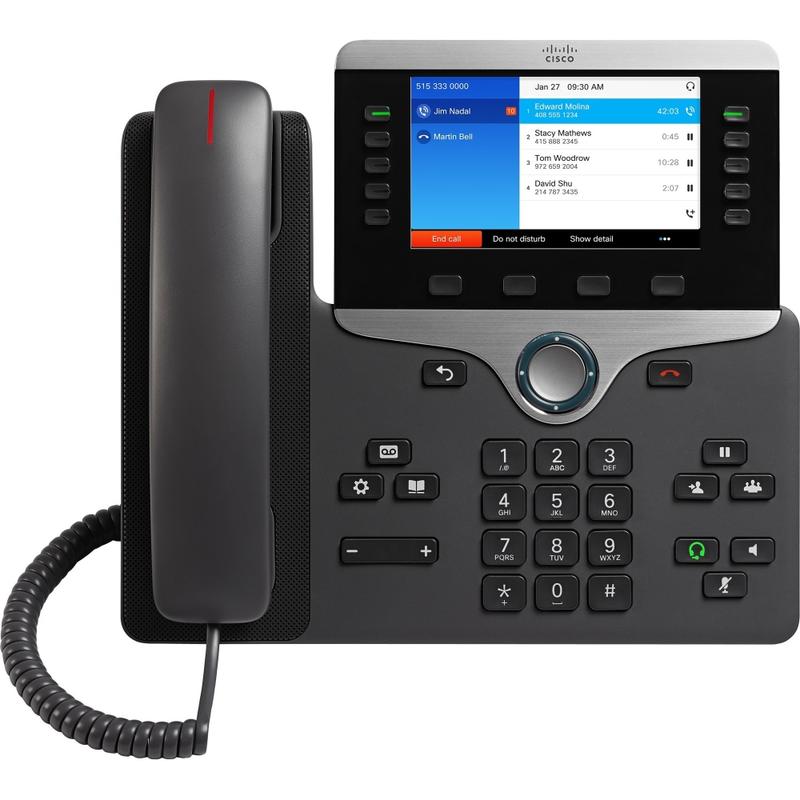 Cisco 8841 IP Phone - Corded - Corded - Wall Mountable - Charcoal - 5 x Total Line - VoIP - Caller ID - Speakerphone MPN:CP-8841-K9=