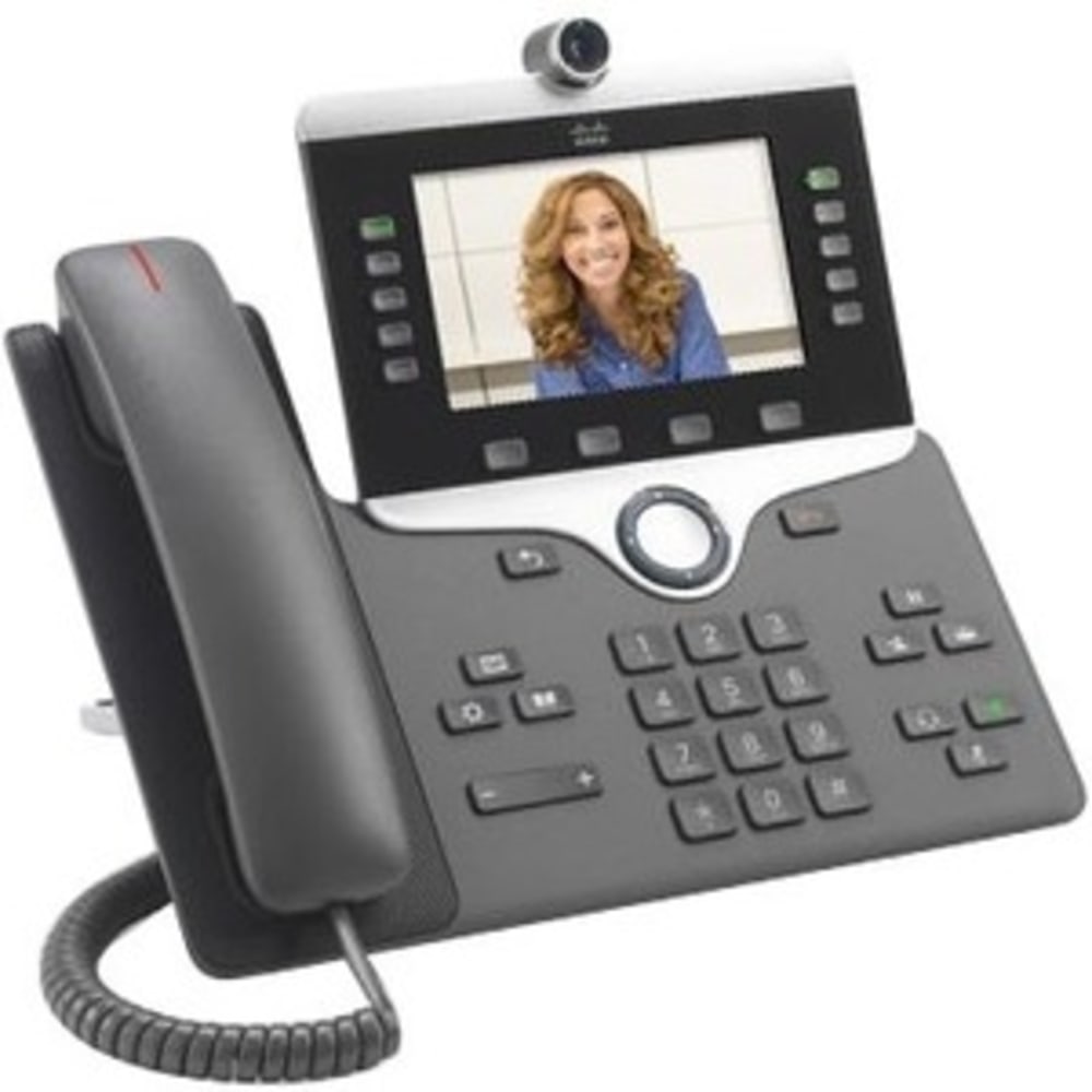 Cisco 8845 IP Phone - Corded/Cordless - Corded - Bluetooth - Wall Mountable - Charcoal - 5x Total Line - CP-8845-K9 MPN:CP-8845-K9