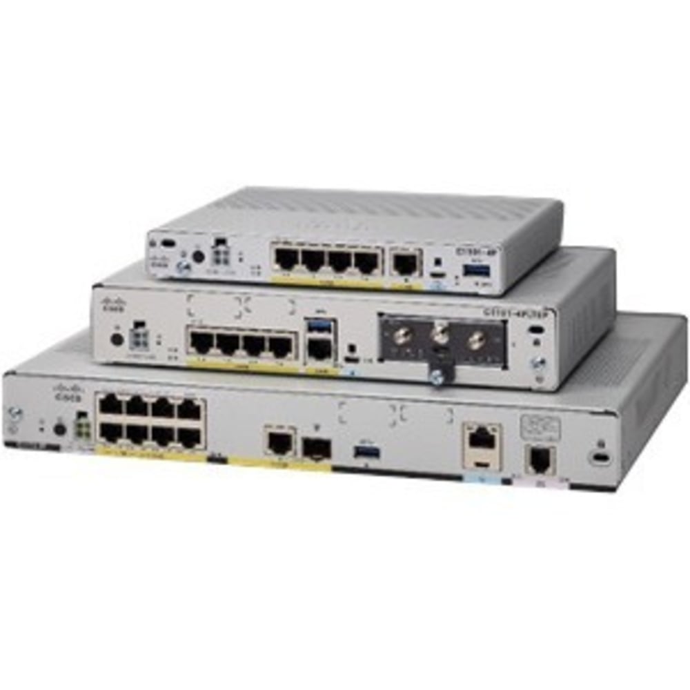 Cisco C1121-4P Router - 6 Ports - 4 RJ-45 Port(s) - PoE Ports - Management Port - 1 - Gigabit Ethernet - Rack-mountable MPN:C1121-4P