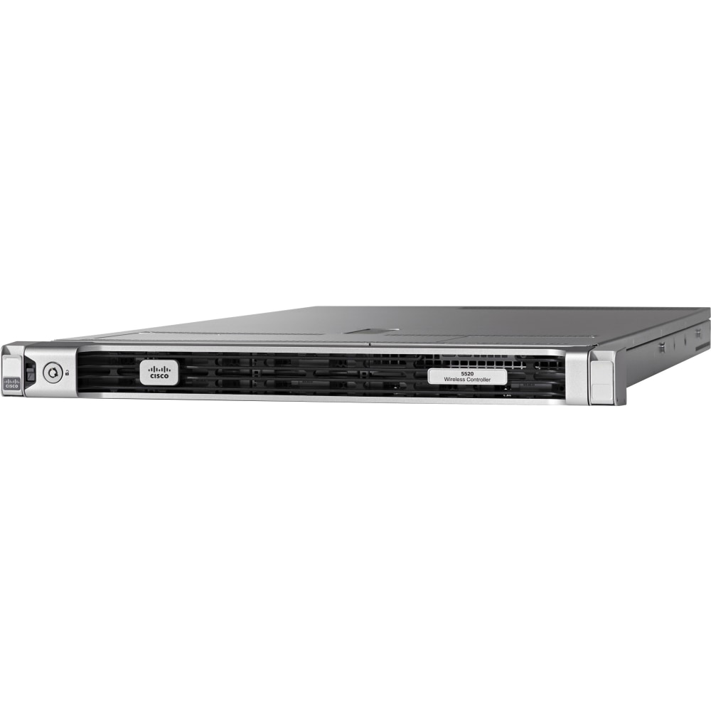 Cisco 5520 IEEE 802.11ac Wireless LAN Controller - 2.40 GHz, 5 GHz - 2 x Network (RJ-45) - Ethernet, Fast Ethernet, Gigabit Ethernet - Rack-mountable MPN:AIR-CT5520-50-K9