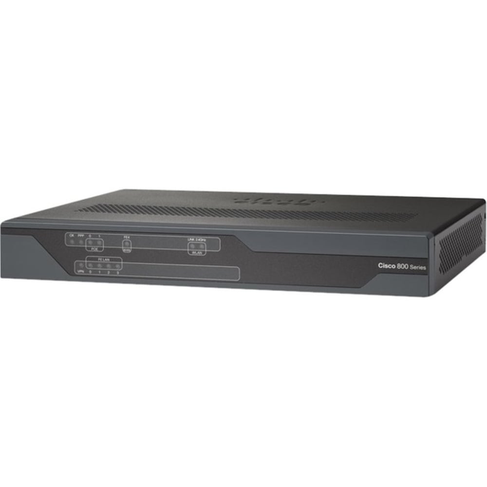 Cisco 881W Wi-Fi 4 IEEE 802.11n Wireless Integrated Services Router - 2.40 GHz ISM Band - 3x Antenna(3x Internal) - C881W-A-K9 MPN:C881W-A-K9