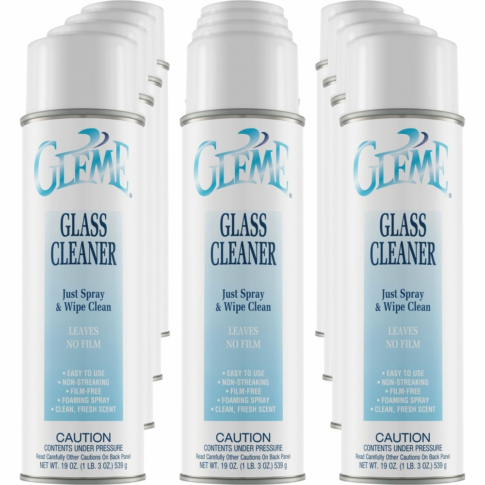 Claire Gleme Glass Cleaner, Ready-To-Use, 19 oz Can, 12 Cans Per Case - CL050 MPN:CL050