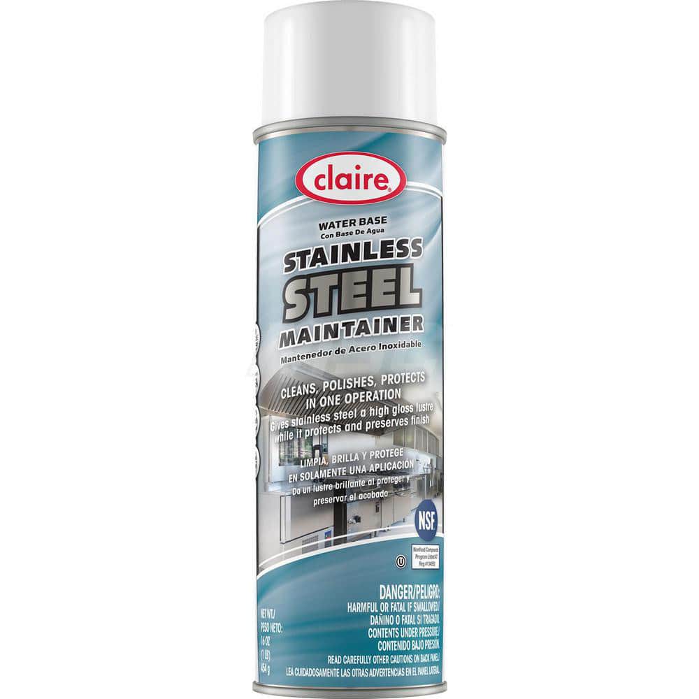 Stainless Steel Cleaner & Polish: 20 fl oz Aerosol Can, Moderate, Lemon Scent MPN:CL844