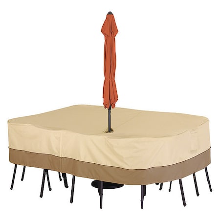 Veranda Medium Rectnngle/Oval Table/Chair Cover, Antique Beige, 90