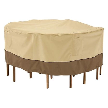 Veranda Cover, Set, XL, Round, Table/Chair, Antique Beige, 84